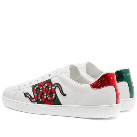 gucci ace snake white|Gucci ace sneakers snake.